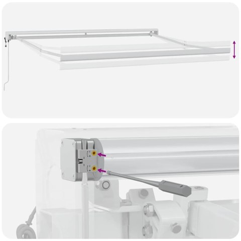 Markiza Biały 3,5 x 2,5 m Metal