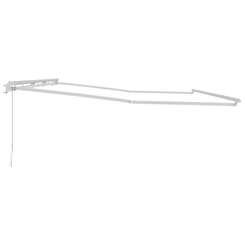 Markiza ręczne Biały 6 x 3 m Metal