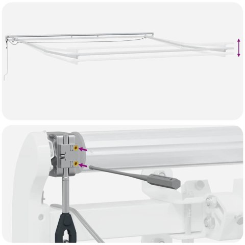 Markiza Biały 5 × 3,5 m Metal