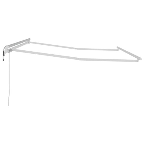 Markiza ręczne Biały 3,5 x 2,5 m Metal