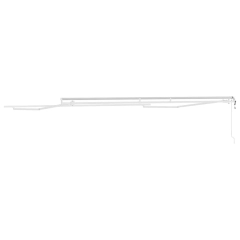 Markiza ręczne Biały 4 × 3,5 m Metal