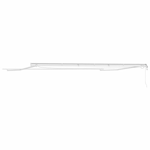 Markiza z ręczne Biały 6 x 3 m Metal