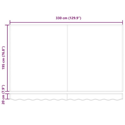 Markiza zwijana Czerwony 350 x 200 cm Poliester, Aluminium