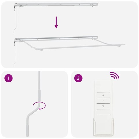 Markiza zwijana Wielokolorowe 400 x 200 cm Poliester, Aluminium