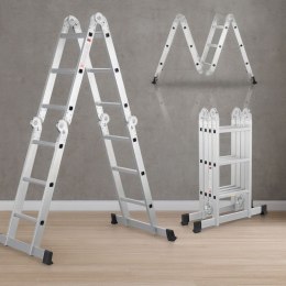 Aluminiowa drabina składana 3,6 m, 4-segmentowa, 6 szczebli