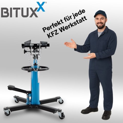 Podnośnik skrzyni biegów / silnika hydrauliczny z platformą, do 500 kg, BITUXX