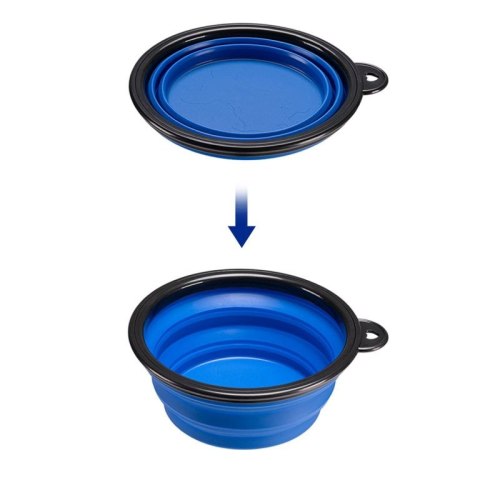 Składany transporter dla psów L z miską i poduszką, szary