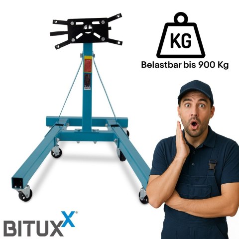 Stojak do Montażu Silnika / skrzyni 900kg Uchwyt na silnik Mobilny na kołach Obrotowy