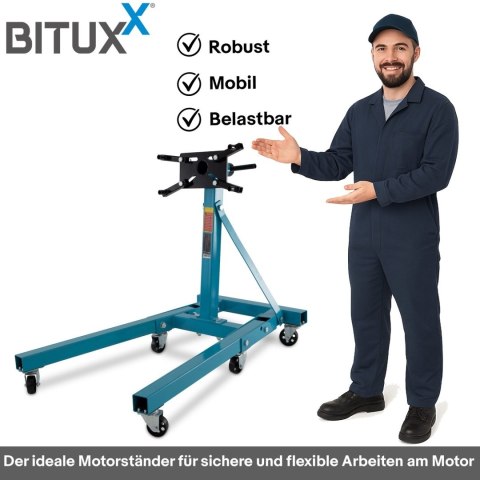 Stojak do Montażu Silnika / skrzyni 900kg Uchwyt na silnik Mobilny na kołach Obrotowy