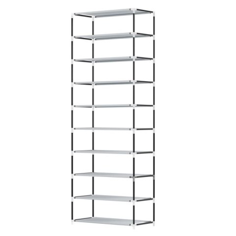 Tekstylny stojak na buty z 9 półkami i rolowanymi drzwiczkam