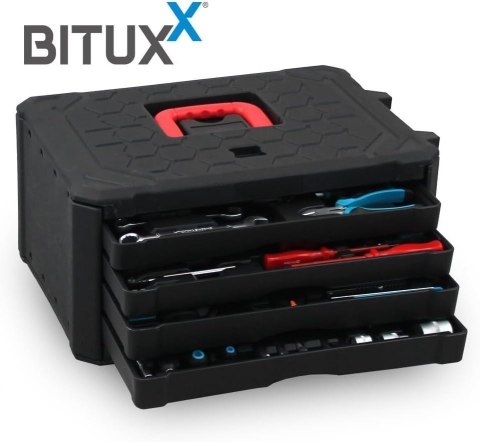 Walizka narzędziowa na kółkach zestaw narzędzi Bituxx 1200 elementów mobilna walizka
