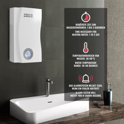 AQUAMARIN Elektroniczny podgrzewacz przepływowy 24 kW