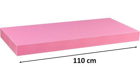 Półka ścienna STILISTA Volato różowa, 110 cm