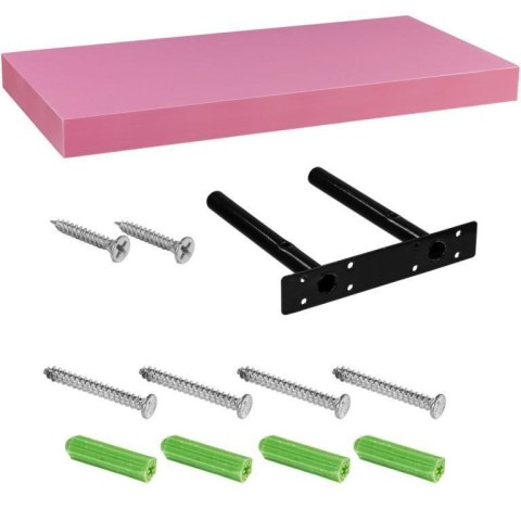 Półka ścienna Stylist Volato, 40 cm, różowa