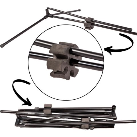 SIATKA ZE SŁUPKAMI ENERO 310X73CM 2W1 DO TENISA ZIEMNEGO, SIATKONOGI