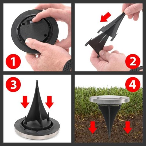 Lampa solarna Garth wbudowana ogrodowa 8 x LED