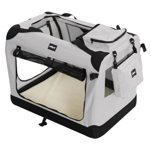 Leopet Box transportowy dla psa XXXL, 102 x 69 x 69 cm szary