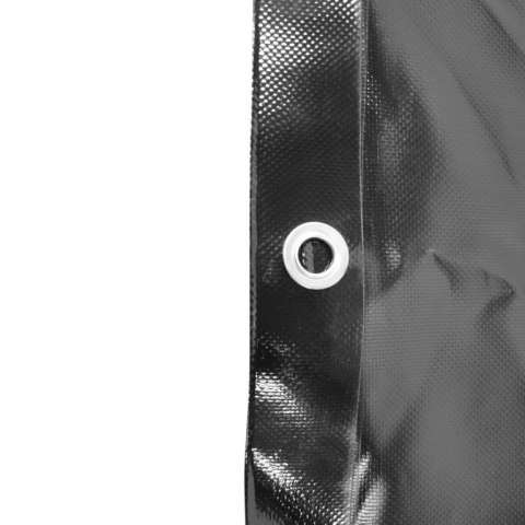 Plandeka JAGO 650 g/m², aluminiowe oczka, czarna, 5x7 m