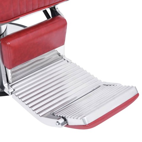 Fotel barberski, czerwony, 68x69x116 cm, sztuczna skóra