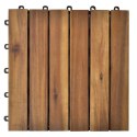 Drewniane płytki tarasowe, 30 x 30 cm, akacja, 30 szt.