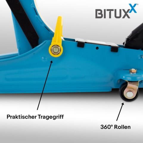 Hydrauliczny podnośnik samochodowy typu "żaba" (warsztatowy), 2,5 tony, Bituxx