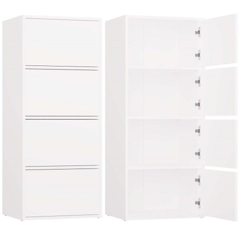 Komoda ALMA BIAŁA Szafka 4 Drzwi 4 Półki