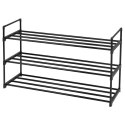 Szafka regał na buty czarny 3 półki