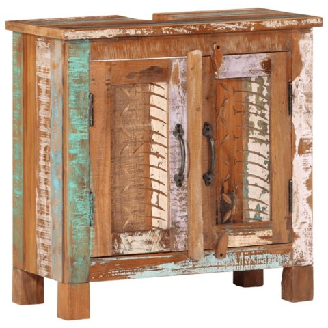 4-cz. zestaw mebli łazienkowych, lite drewno z odzysku