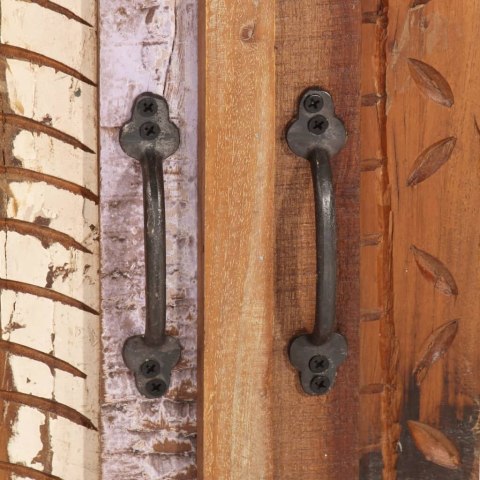 4-cz. zestaw mebli łazienkowych, lite drewno z odzysku