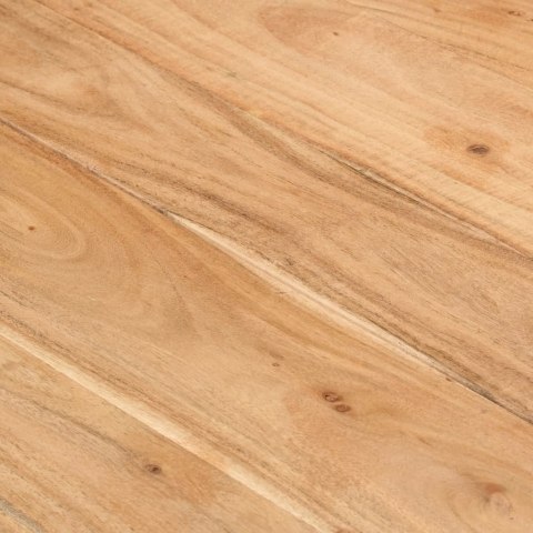 Stół do jadalni, czarny, 180x90x77 cm, lite drewno akacjowe