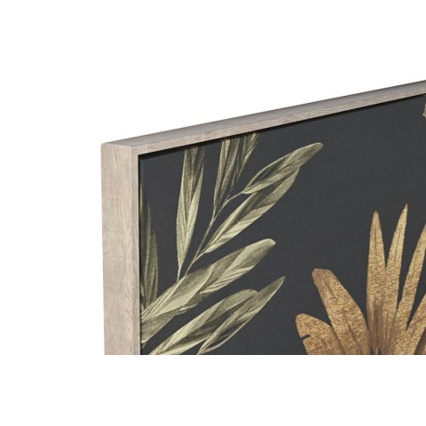 Płótno Home ESPRIT Czarny Kolor Zielony Złoty Palmy Tropikalny 103 x 4,5 x 143 cm (2 Sztuk)