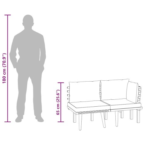 2-cz. zestaw wypoczynkowy do ogrodu, z poduszkami, akacjowe