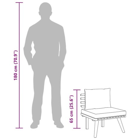 Krzesło ogrodowe z poduszkami, lite drewno akacjowe