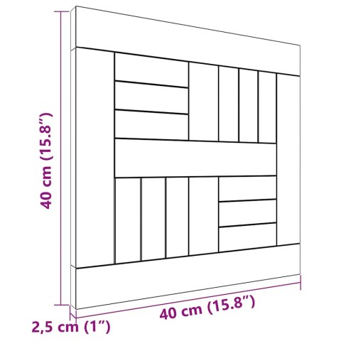 Kwadratowy blat do stolika, 40x40x2,5 cm, lite drewno tekowe