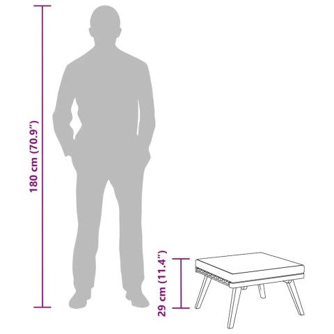 Podnóżek ogrodowy z poduszką, 60x60x29 cm, lite drewno akacjowe