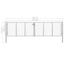 Brama ogrodowa ocynkowana stalowa 415x100 cm srebrna