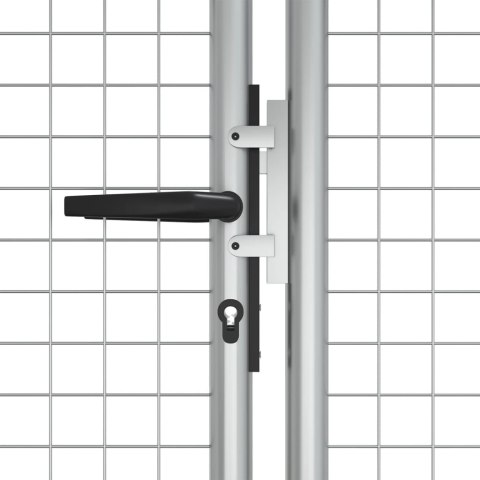 Brama ogrodowa ocynkowana stalowa 415x125 cm srebrna