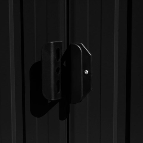 Szopa ogrodowa, 257 x 489 x 181 cm, metal, antracytowa