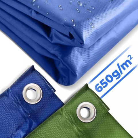 JAGO Plandeka 650 g/m², aluminiowe oczka, niebieska, 4 x 5 m