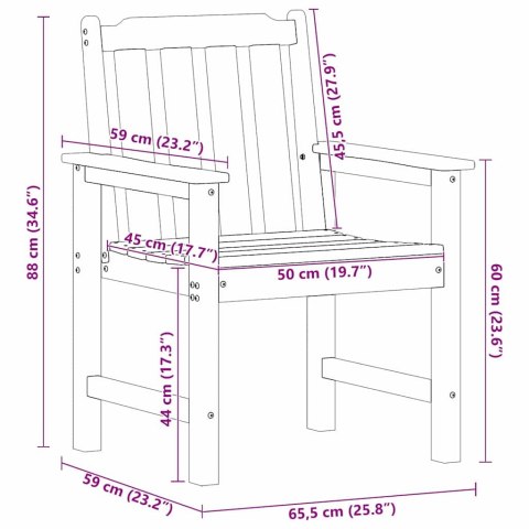 Krzesła do jadalni 6 szt Czarne 65,5x55,5x88 cm HDPE