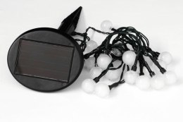 Solarny łańcuch świetlny 20 LED kolorowe - opcja migania