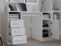 BIURKO DELTA BIAŁE 120 Cm 3 Szuflady Szafka Półki Do Biura Pokoju Na Laptop