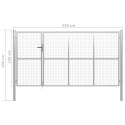 Brama ogrodzeniowa, stalowa, 350 x 150 cm, srebrna