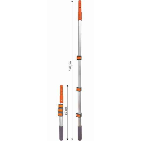 KIJ DRĄŻEK TELESKOPOWY 50-120CM DO GRABI I SZCZOTEK KLIK