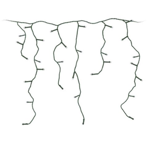 LAMPKI CHOINKOWE KURTYNA ŚWIETLNA ZEW 180 LED STEROWNIK TIMER ZIMNY BIAŁY KABEL ZIELONY