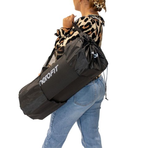 MATA FITNESS NBR ANTYPOŚLIZGOWA 183x61x1.5CM CZARNA + POKROWIEC ENERO FIT