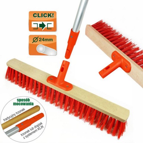 SZCZOTKA OGRODOWA ULICÓWKA 60CM KLIK