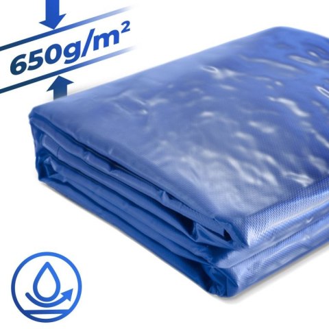 JAGO Plandeka 650 g/m², oczka aluminiowe, niebieska, 4 x 8 m