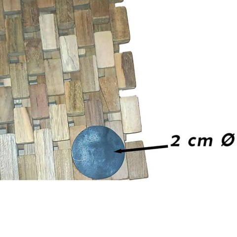 Mata antypoślizgowa, drewno tekowe, naturalna, 80,5 x 48 cm