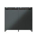 Metalowy schowek na 2 kosze na śmieci, antracyt 132×116×80cm